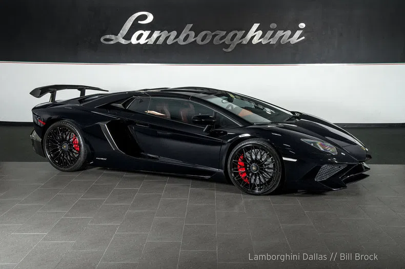 2017 Lamborghini Aventador SV LP750-4 Roadster for sale, exterior, Nero Aldebaran