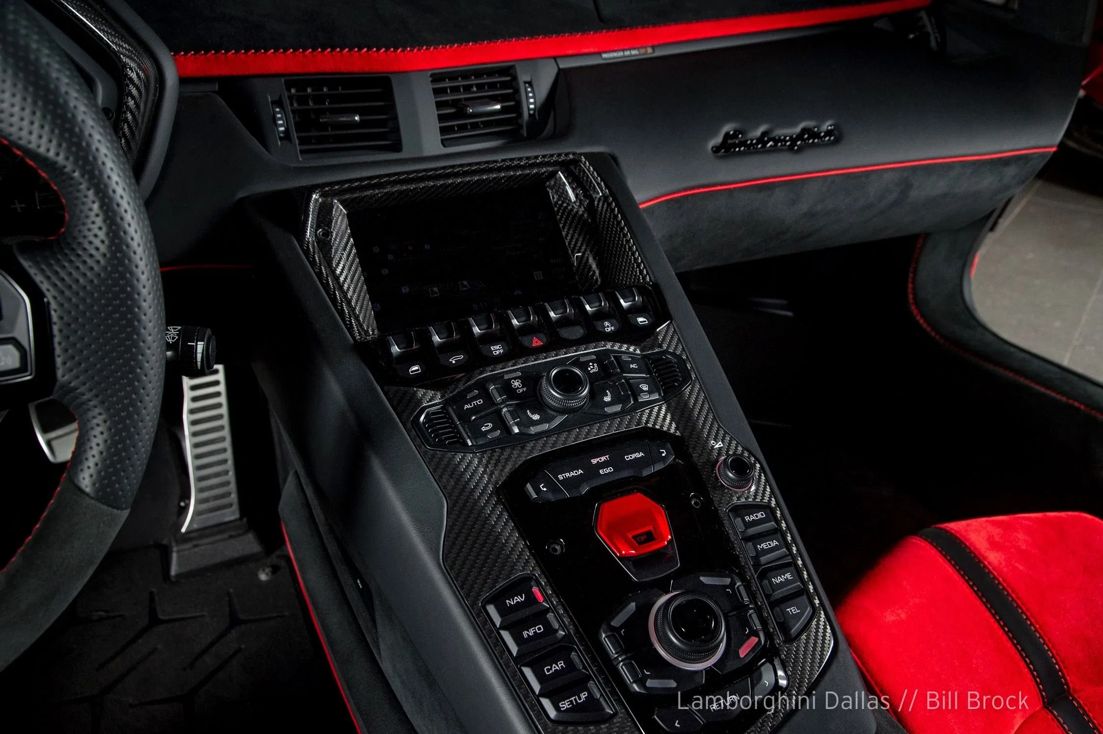 2019 Lamborghini Aventador SVJ interior, Nero Cosmus