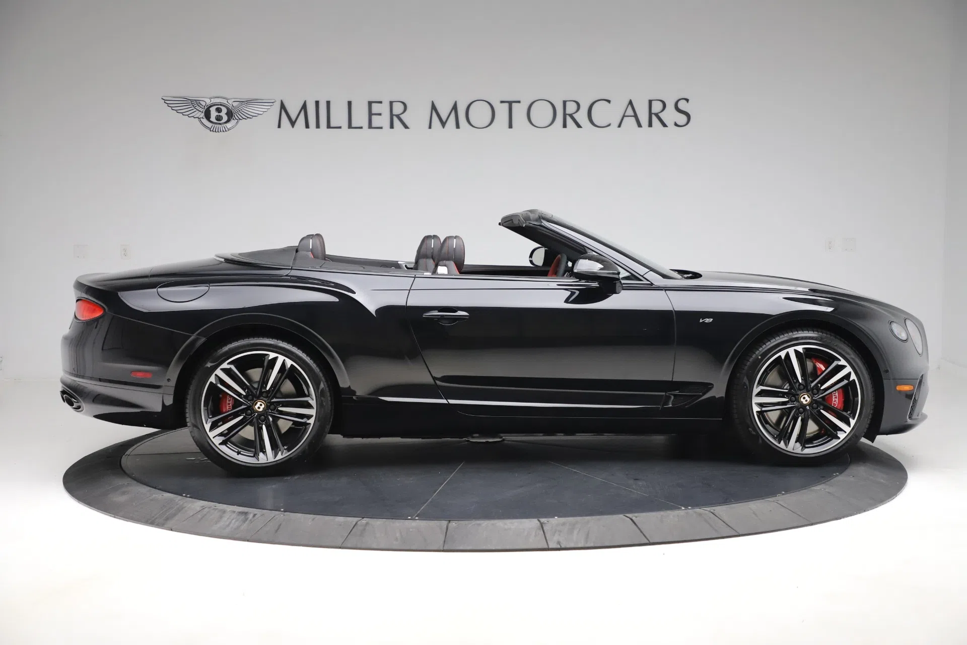 2020 Bentley Continental GTC V8, side profile, ONYX