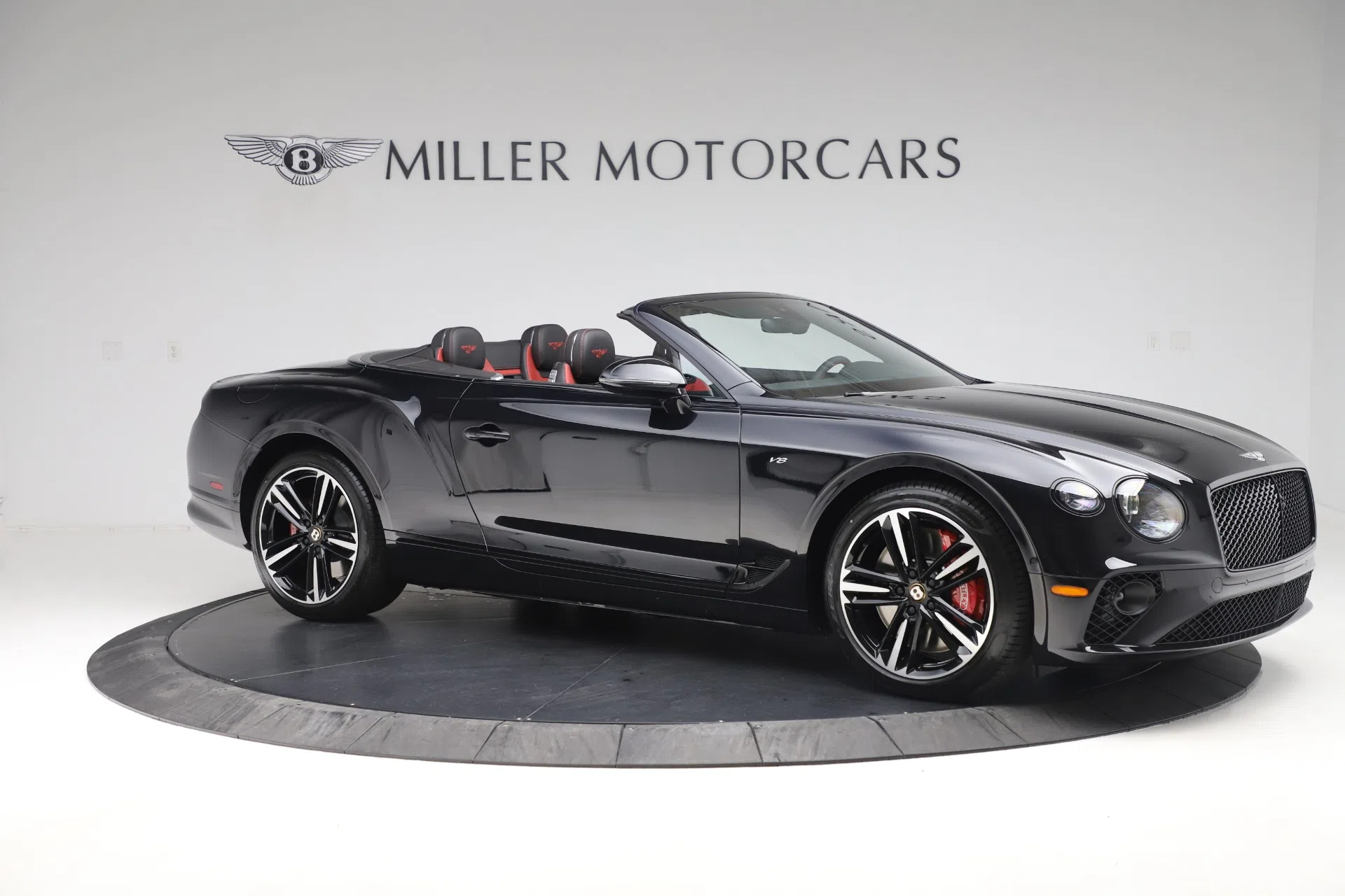 2020 Bentley Continental GTC V8, side profile, ONYX