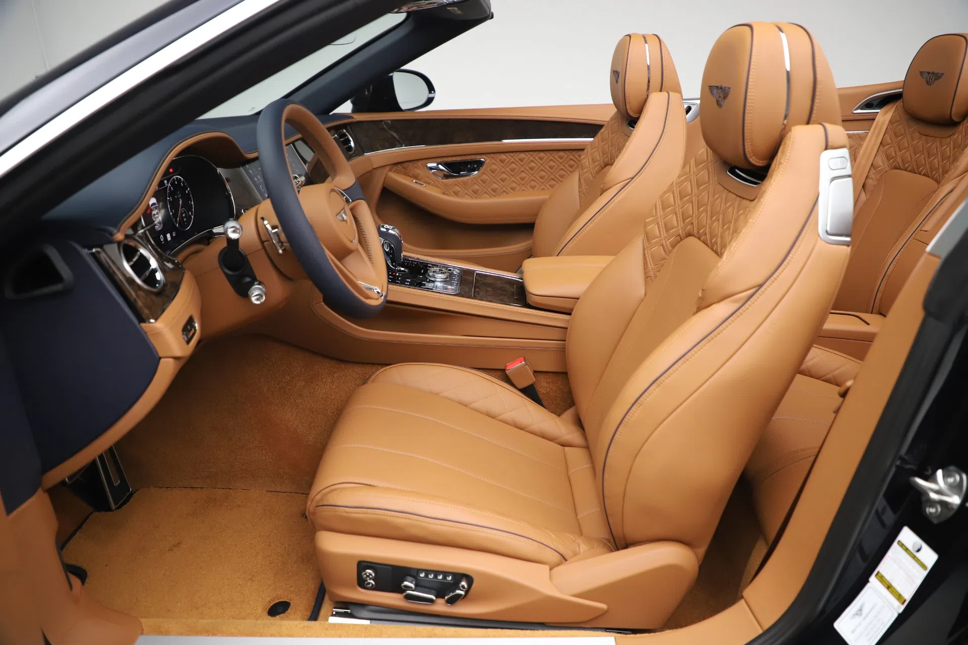 2020 Bentley Continental GTC W12 interior, seats, Saddle