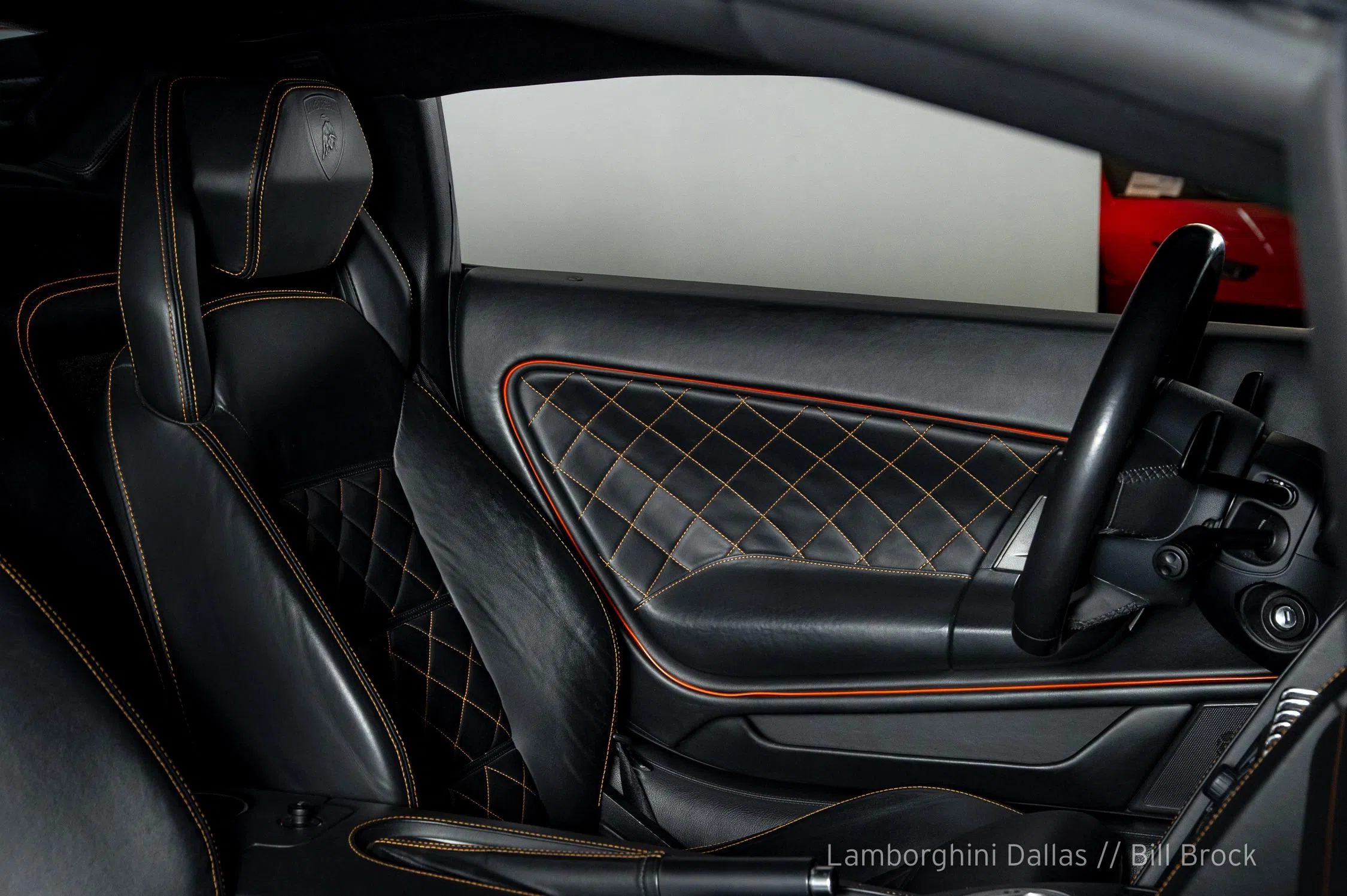 2012 Lamborghini Gallardo LP550-2 interior, seats, Nero Perseus