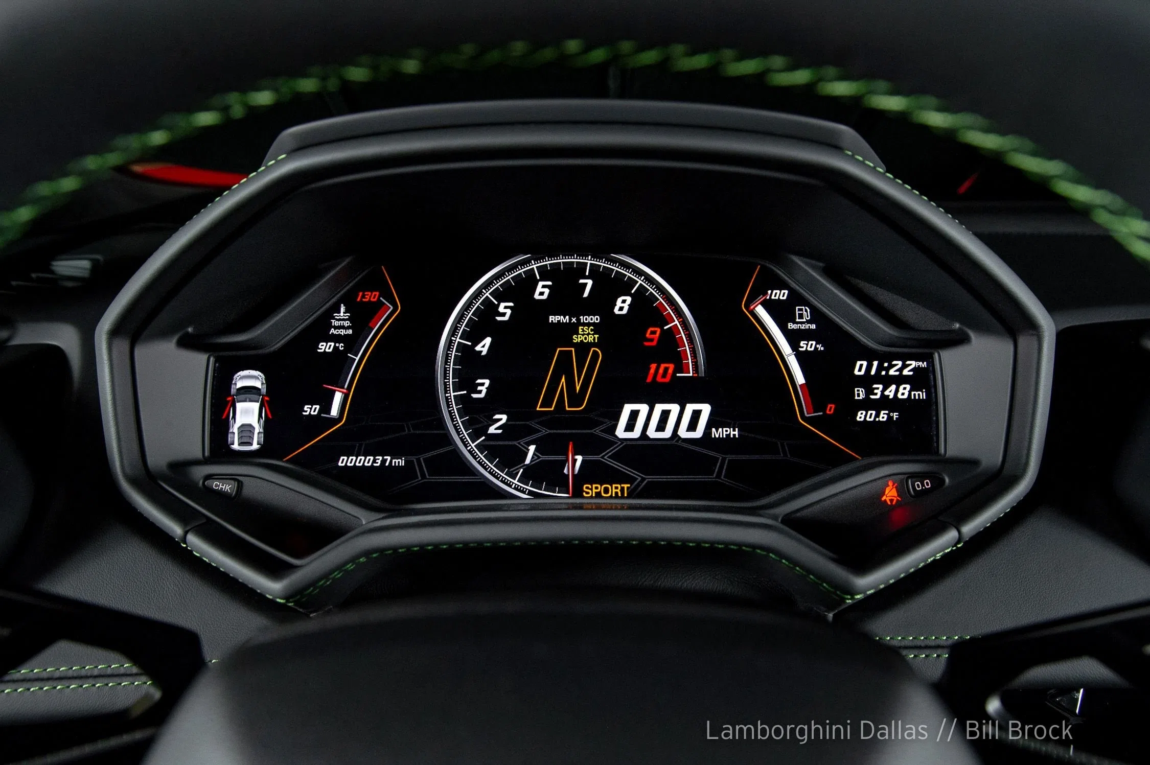 2020 Lamborghini Huracan EVO Coupe interior, Nero Ade