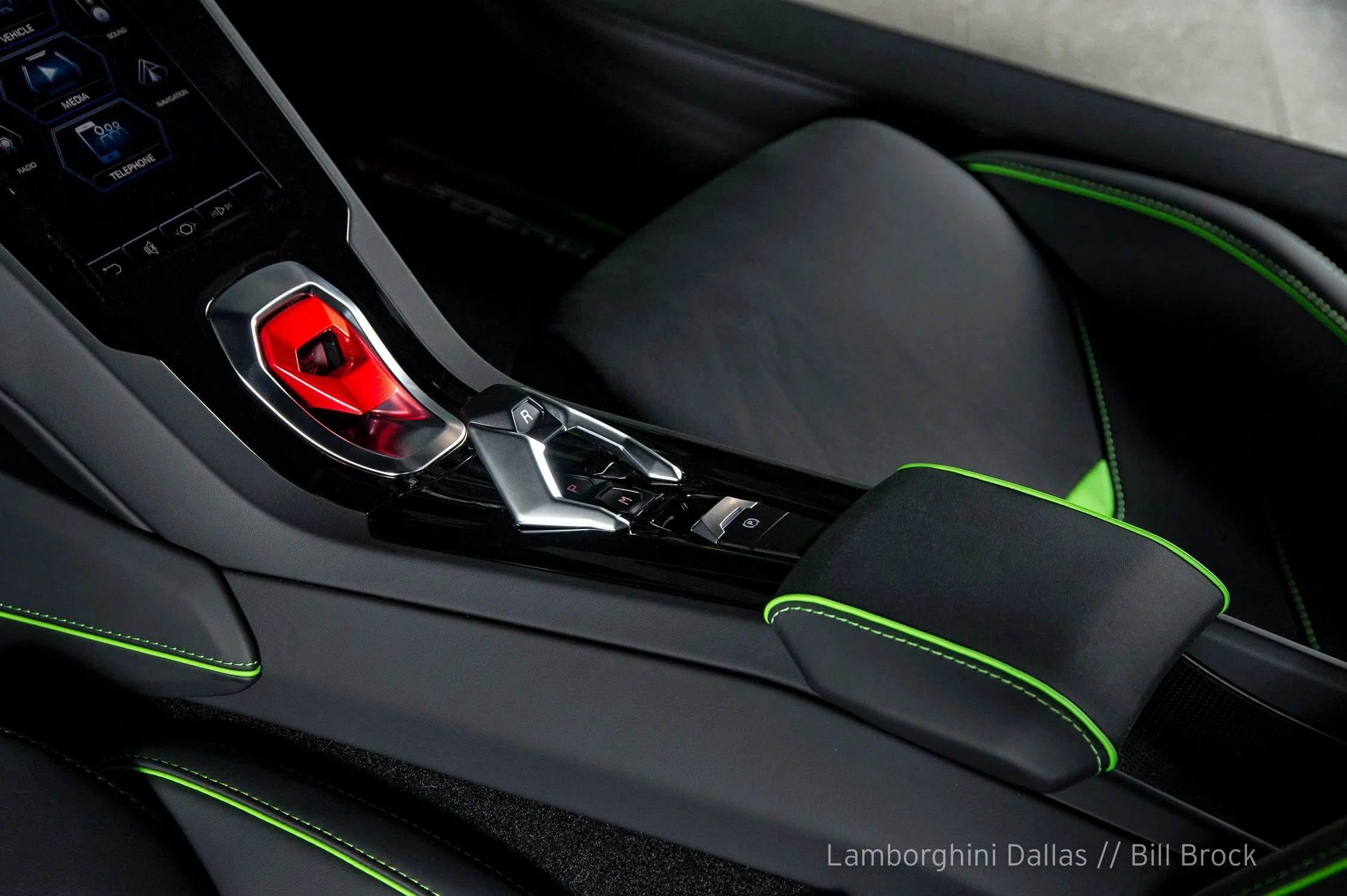 2020 Lamborghini Huracan EVO Coupe interior, Nero Ade