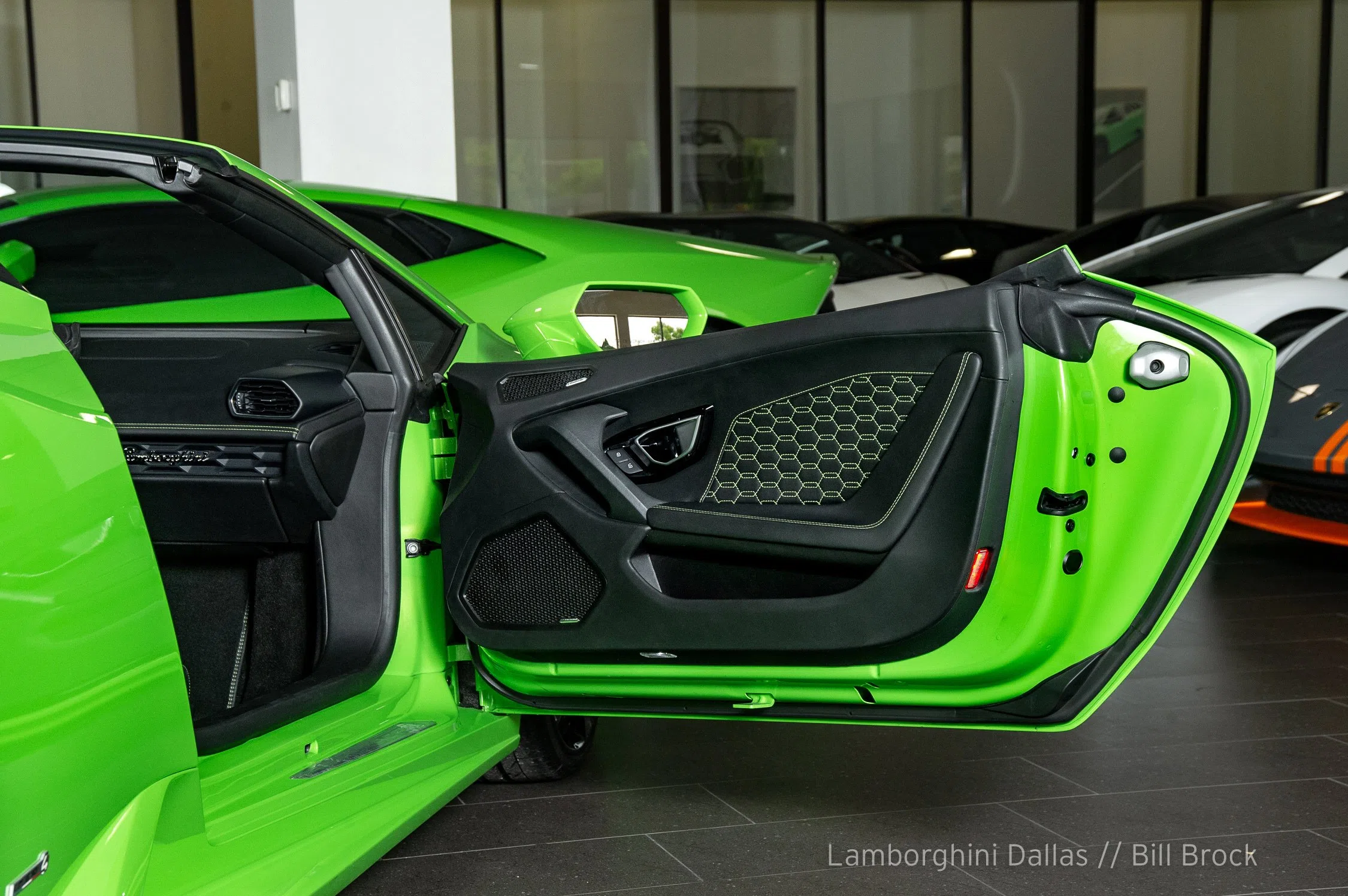 2017 Lamborghini Huracan LP610-4 Spyder Spyder interior, door panel, Nero Ade