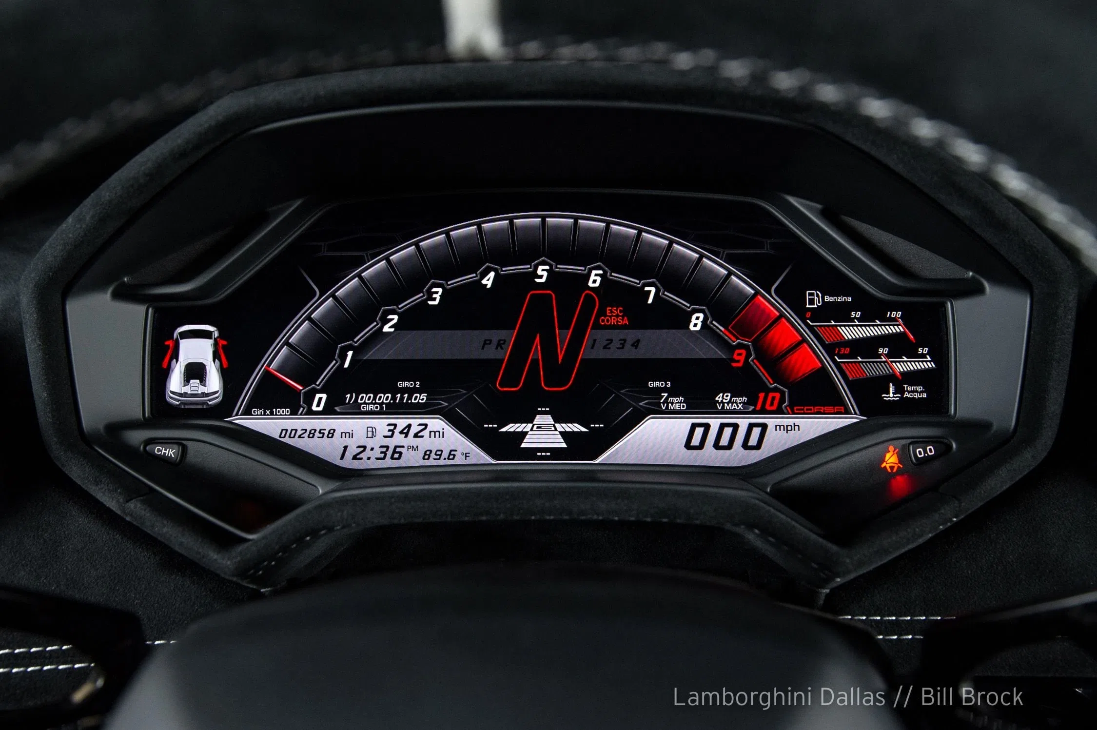 2018 Lamborghini Huracan Performante interior, Nero Cosmus