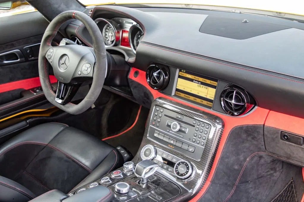 2014 Mercedes-Benz SLS AMG Black Series interior, dashboard, Black Leather/Suede