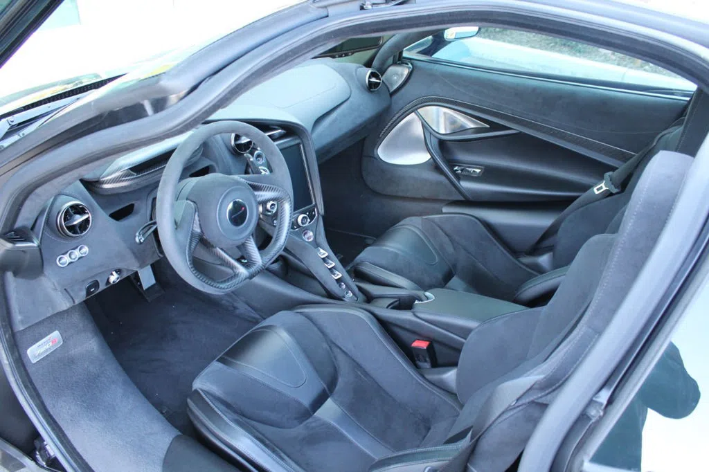 2018 McLaren 720S interior, Black Leather/Suede