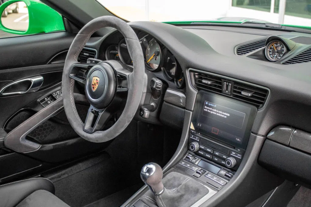 2018 Porsche 911 GT3 Coupe interior, dashboard, Black Leather/Suede