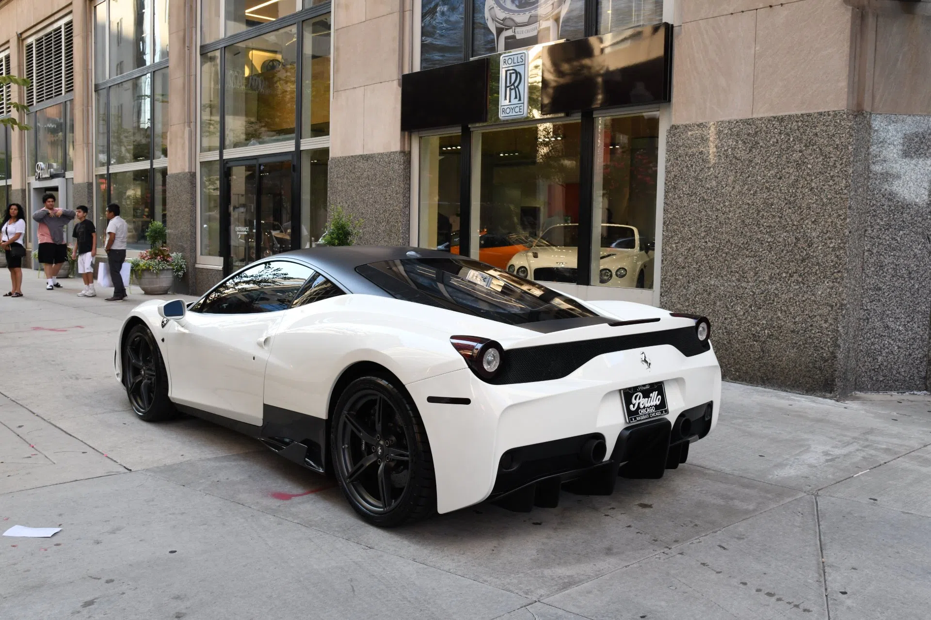 2015 Ferrari 458 Speciale for sale, exterior, Bianco Avus