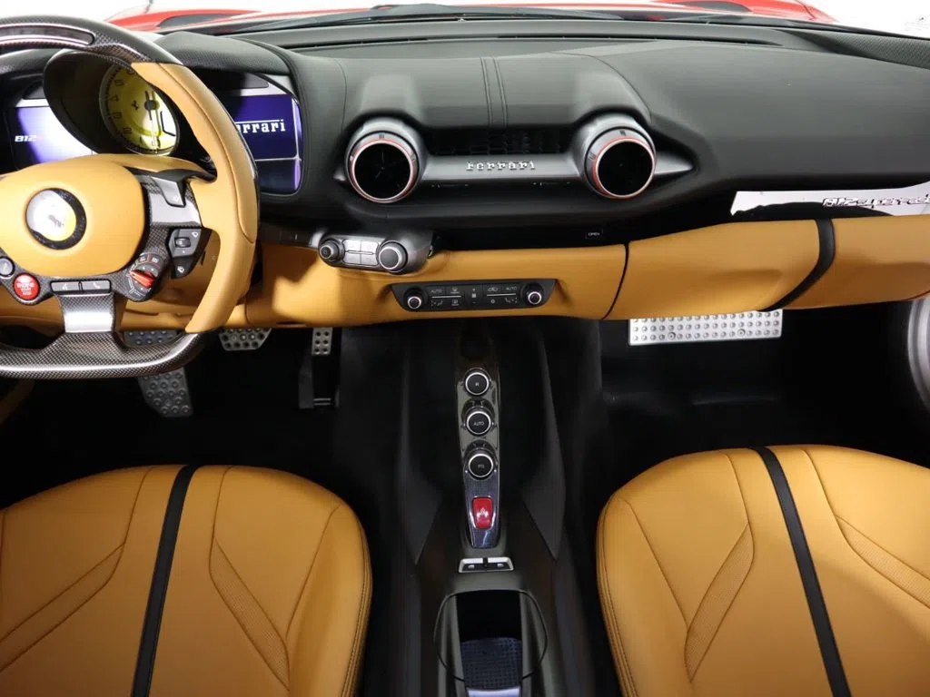 2018 Ferrari 812 Superfast interior, Beige Tradizione Leather