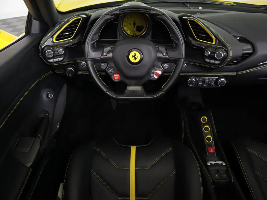 2018 Ferrari 488 Spider interior, Nero Leather