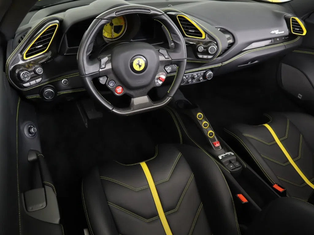 2018 Ferrari 488 Spider interior, Nero Leather