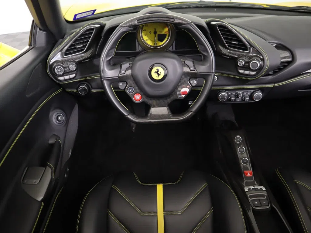 2017 Ferrari 488 Spider interior, Nero Leather
