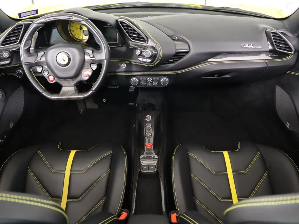 2017 Ferrari 488 Spider interior, Nero Leather
