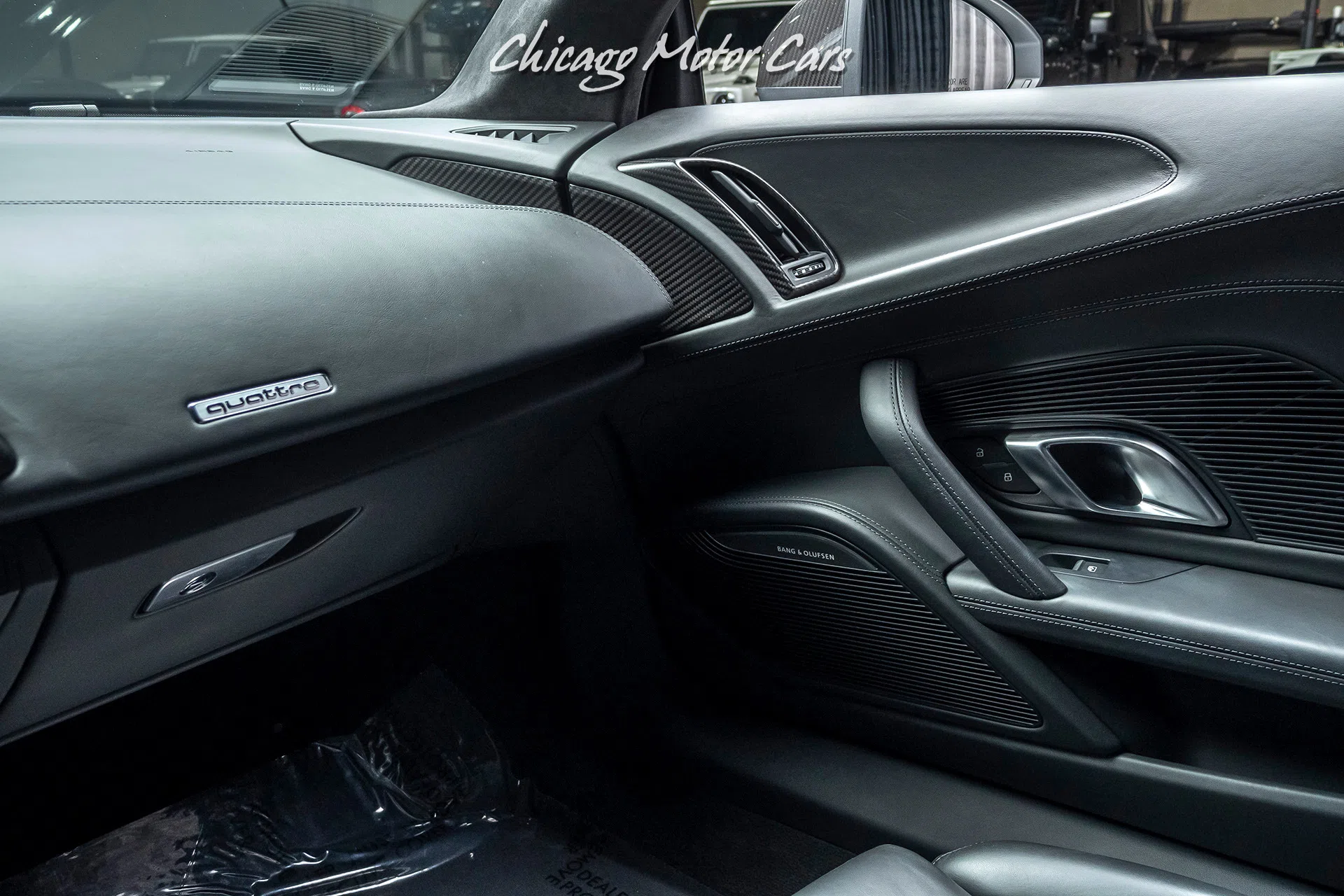 2017 Audi R8 5.2 Quattro V10 Plus Msrp interior, Black W/ Silver Stitching