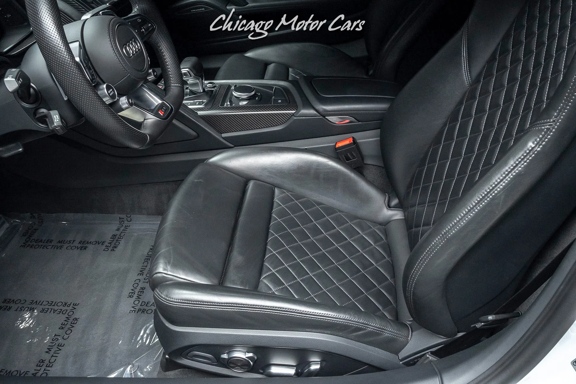 2017 Audi R8 5.2 Quattro V10 Plus Msrp interior, seats, Black W/ Silver Stitching