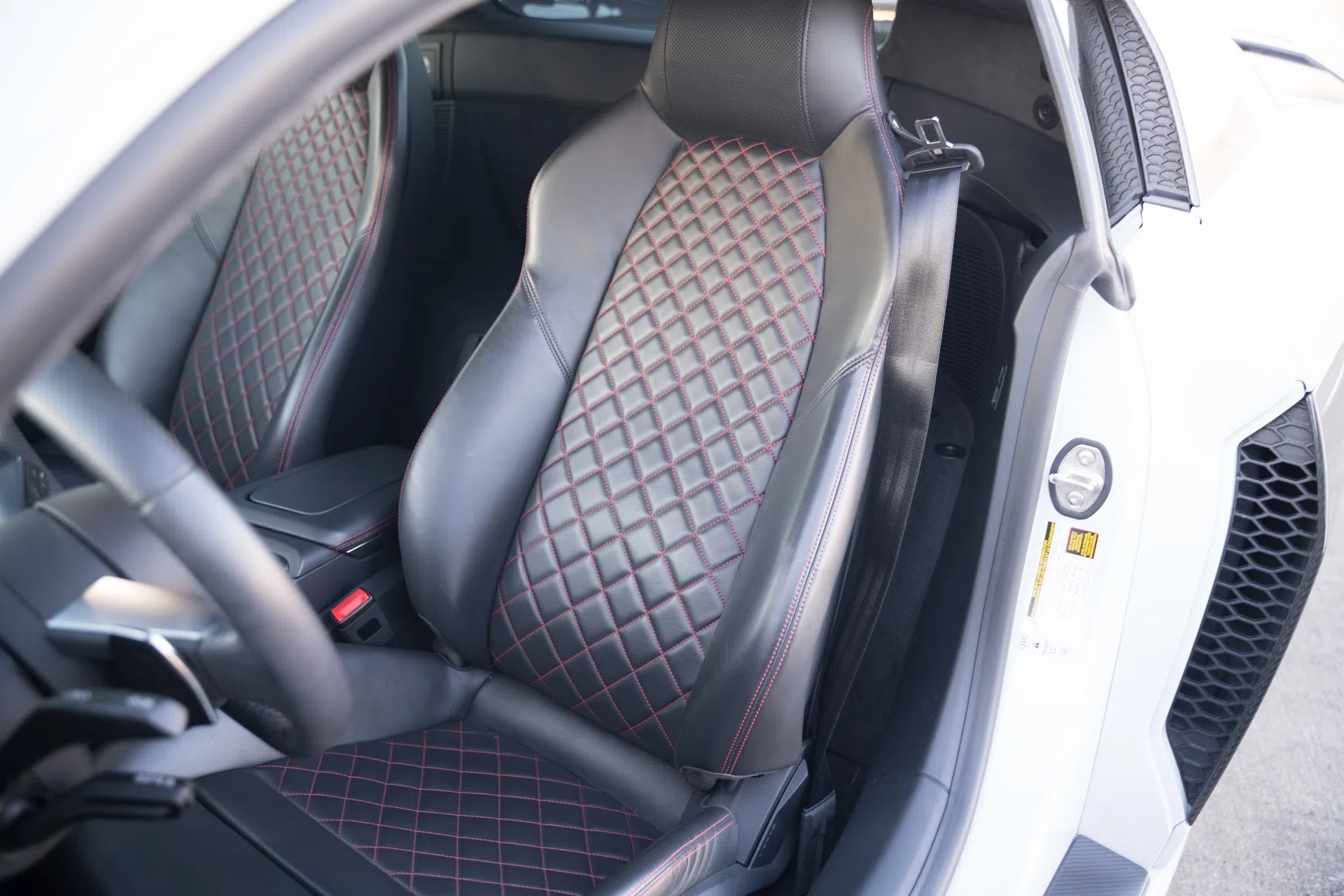 2017 Audi R8 5.2 Quattro V10 Plus Msrp interior, seats, Black W/ Express Red Stitching