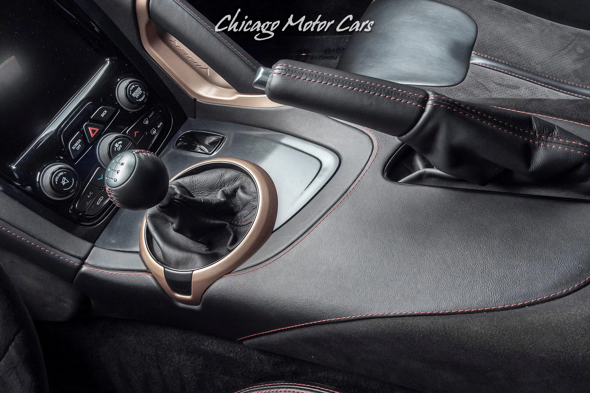 2016 Dodge Viper ACR interior, center console, BLACK
