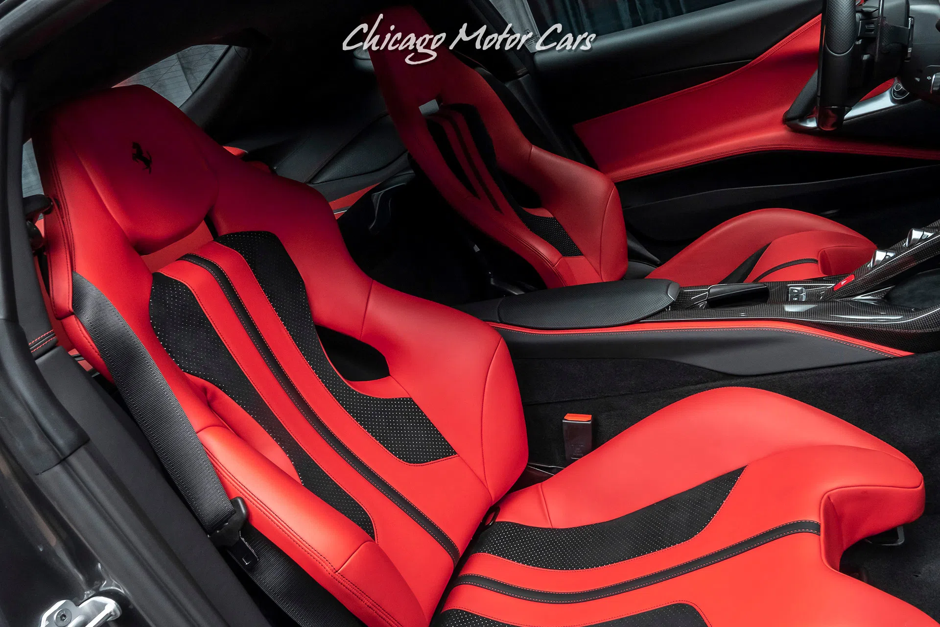 2018 Ferrari 812 Superfast interior, seats, Rosso Ferrari