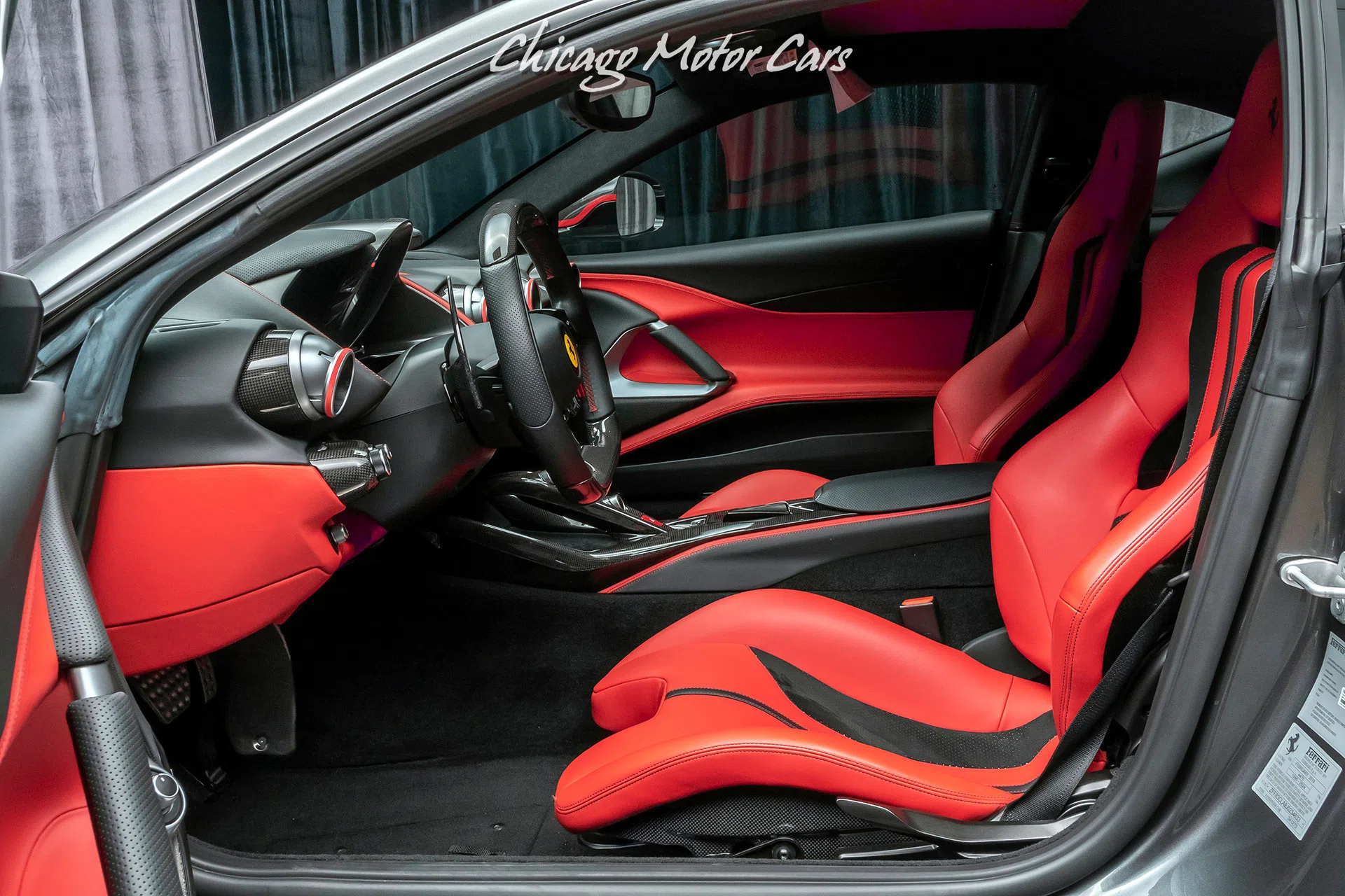 2018 Ferrari 812 Superfast interior, Rosso Ferrari