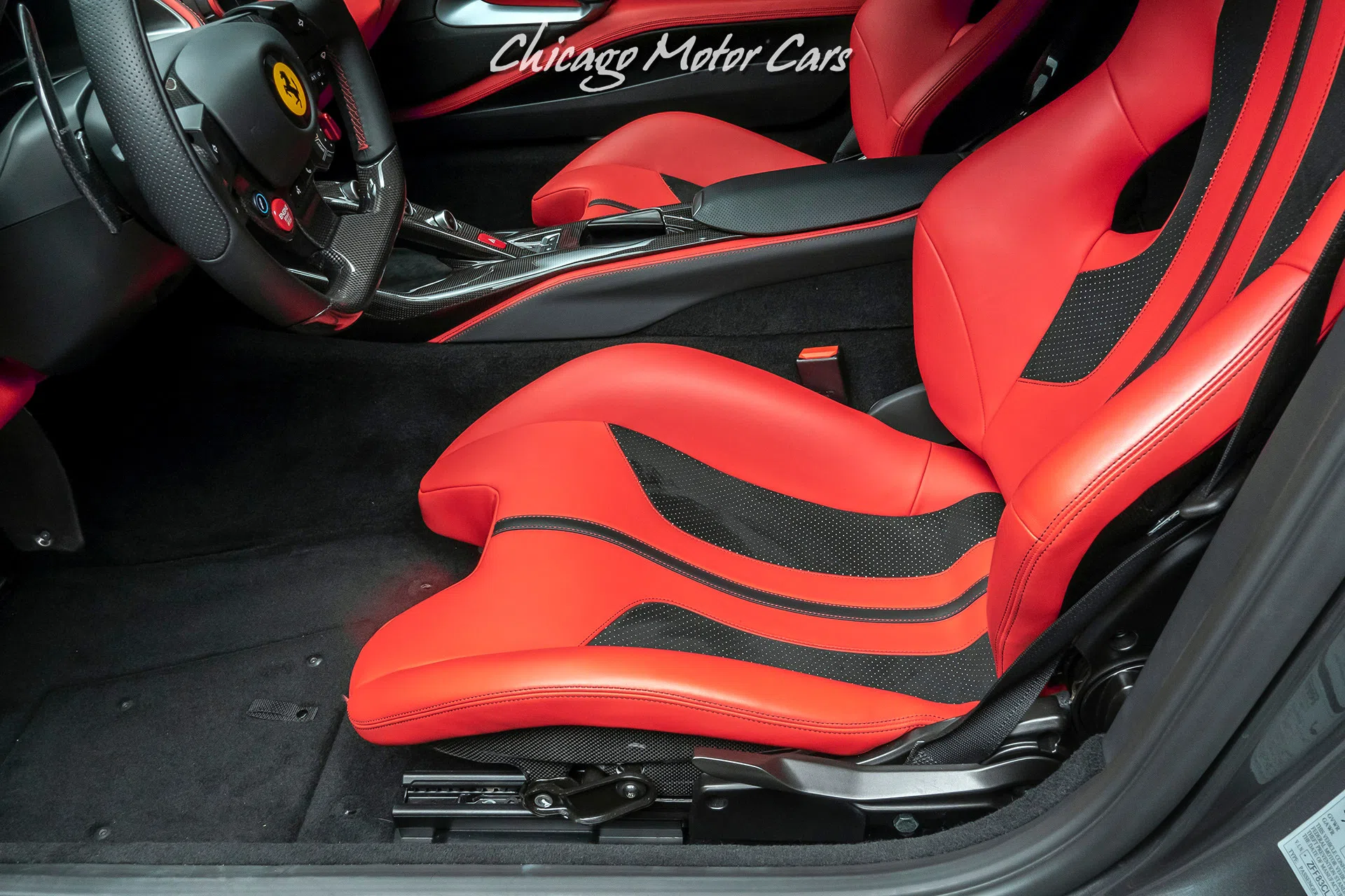 2018 Ferrari 812 Superfast interior, seats, Rosso Ferrari