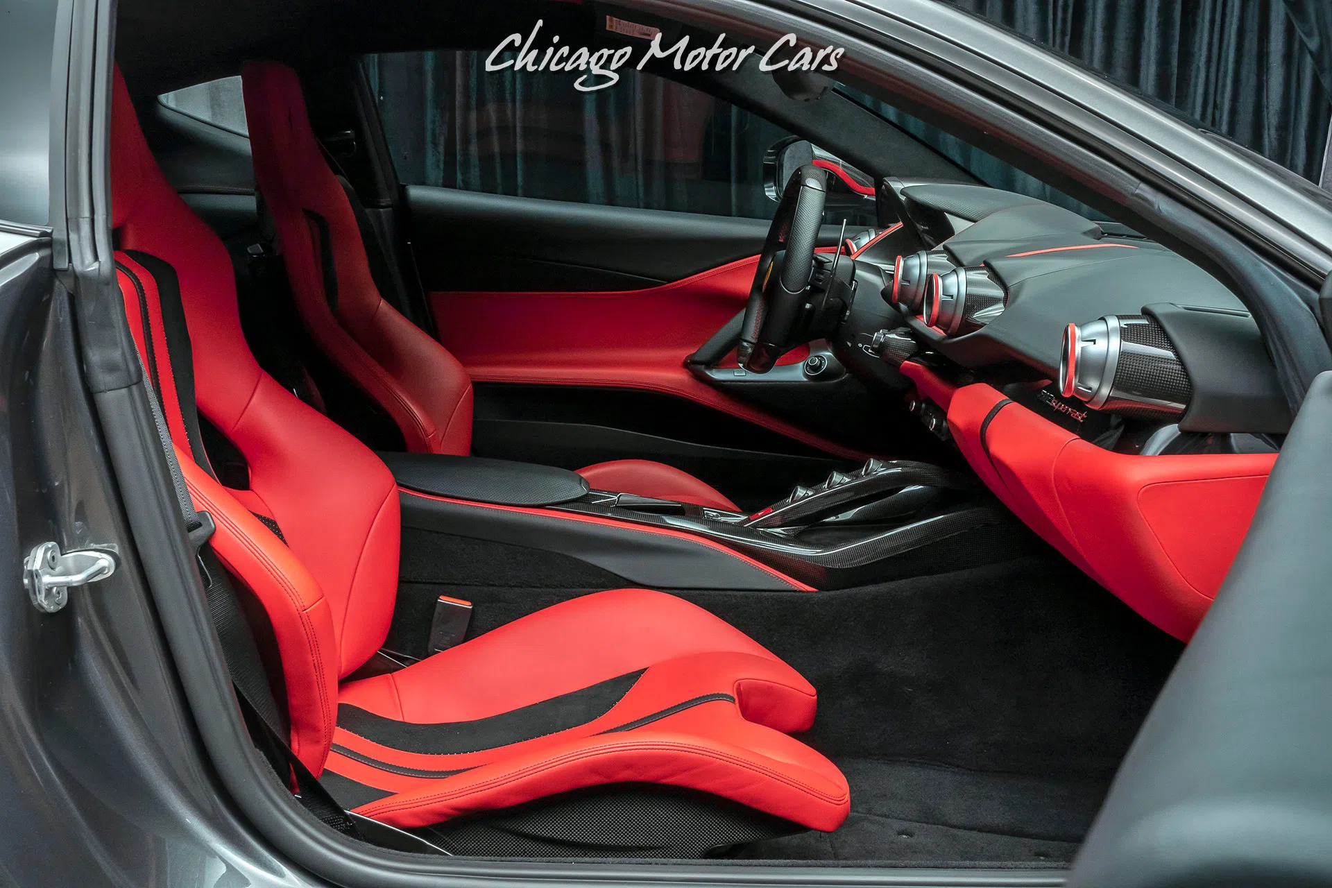 2018 Ferrari 812 Superfast interior, Rosso Ferrari