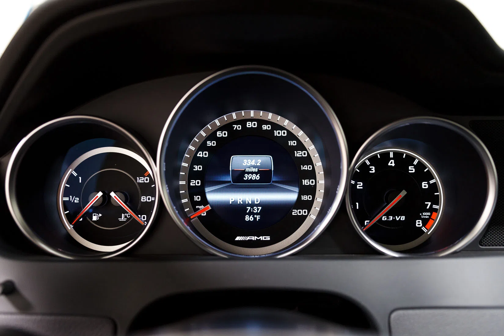 2013 Mercedes-Benz C63 AMG Black Series interior, Black with Red Stitching