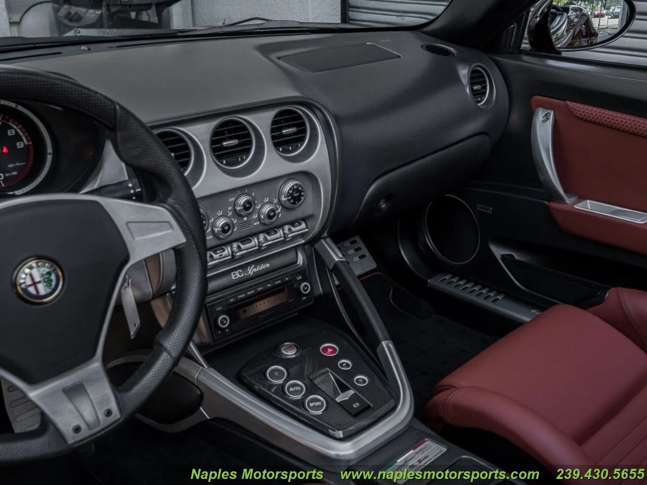 2009 Alfa Romeo 8C interior, dashboard, Leather Tan