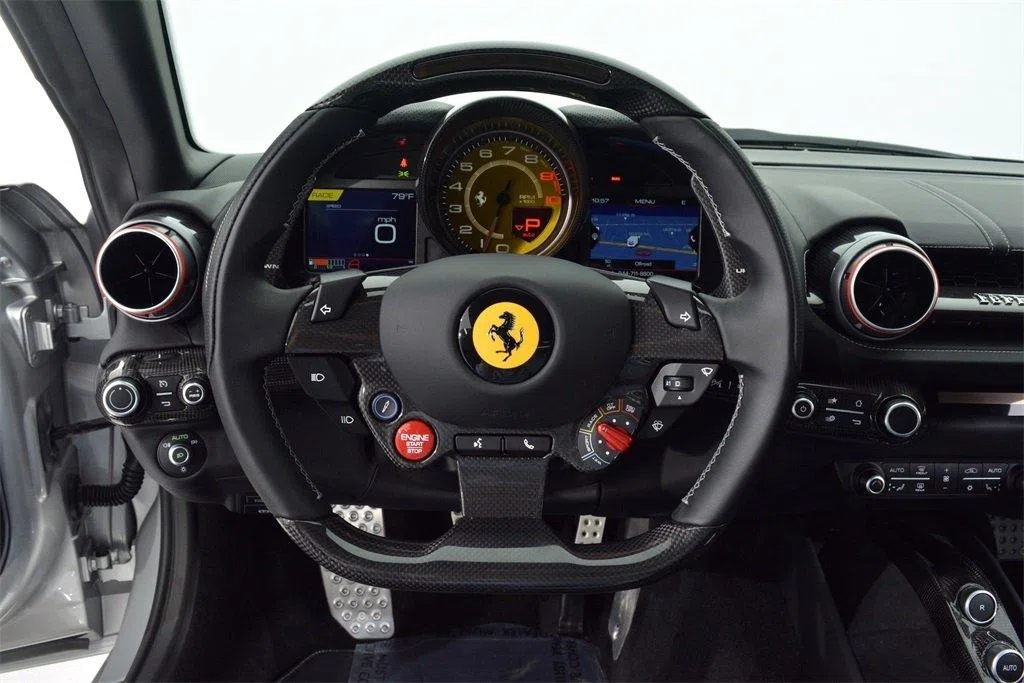 2019 Ferrari 812 Superfast interior, dashboard, Black Leather