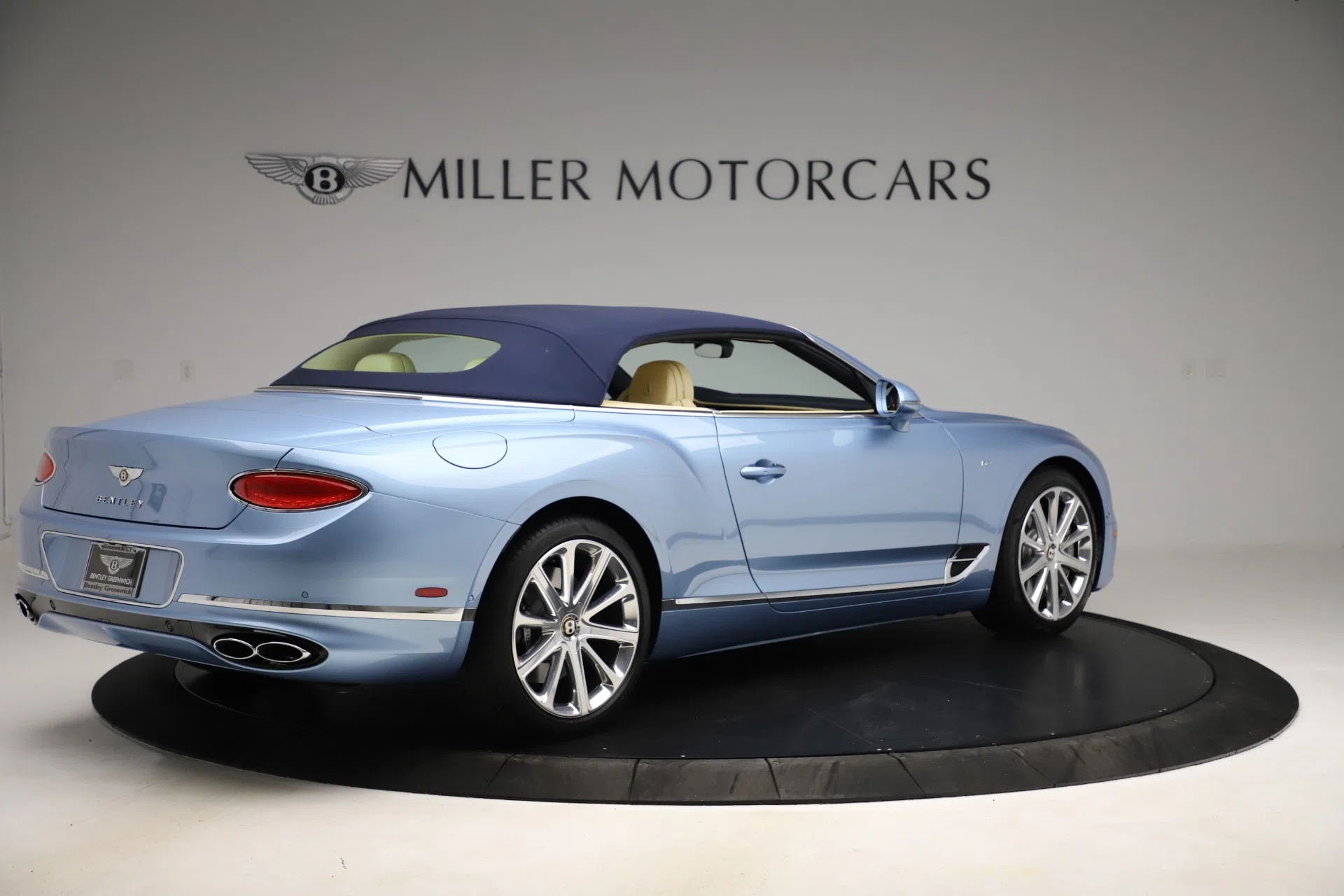 2020 Bentley Continental GTC V8, side profile, SILVERLAKE