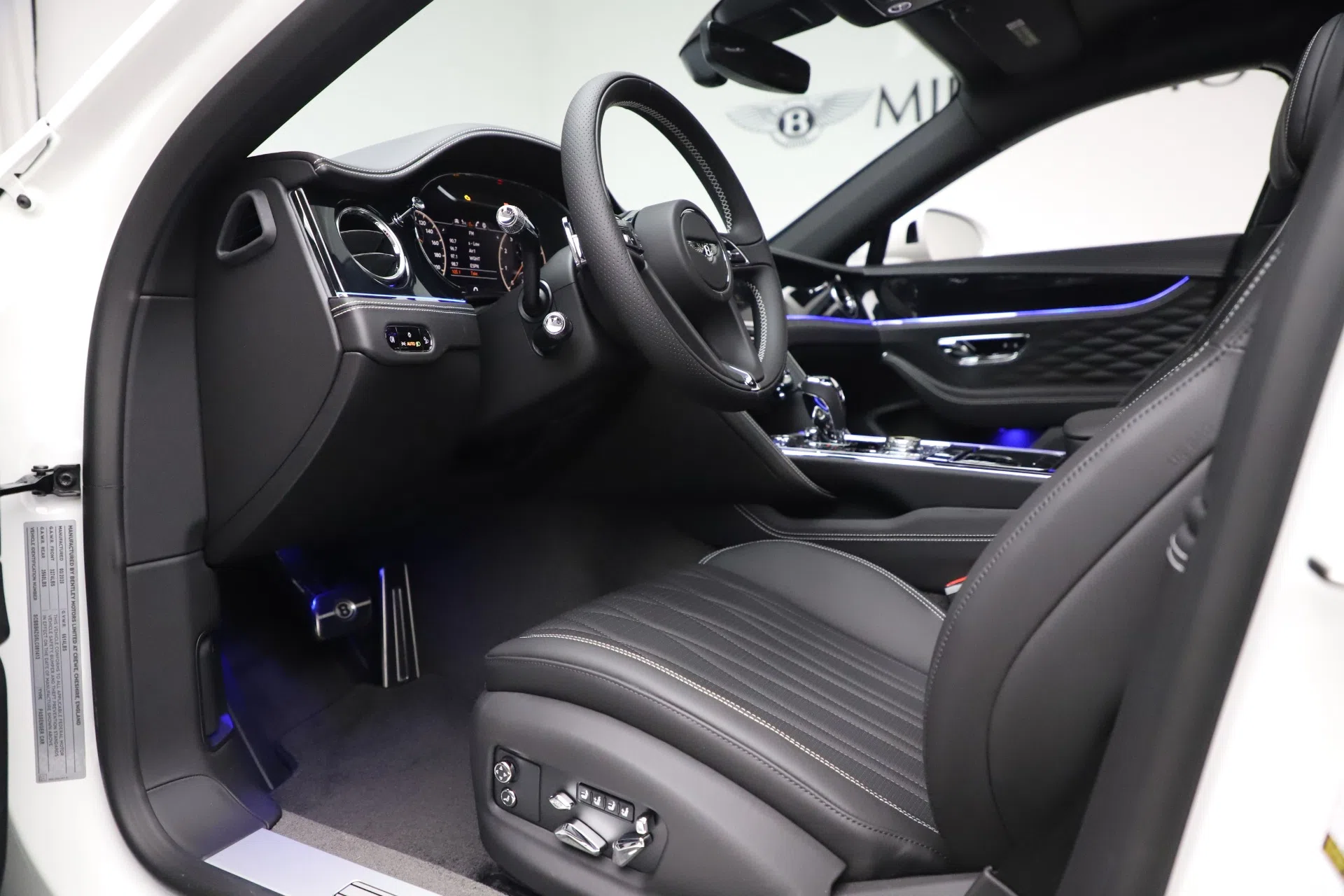 2020 Bentley Flying Spur W12 First Edition interior, dashboard, Leather Black