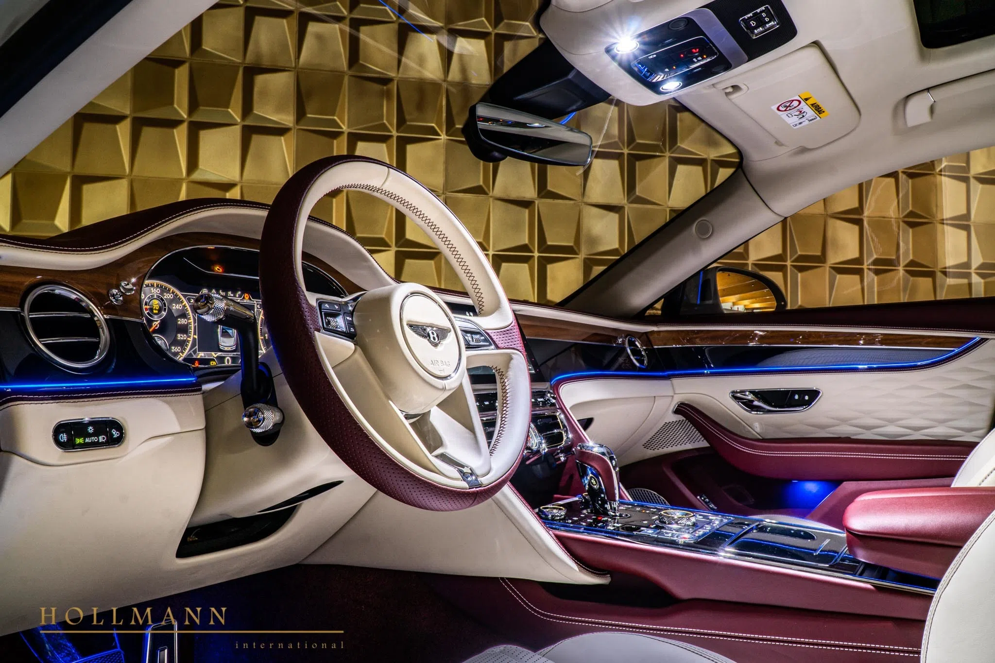 2020 Bentley Flying Spur FIRST EDITION interior, dashboard, Linen and Cricket Ball