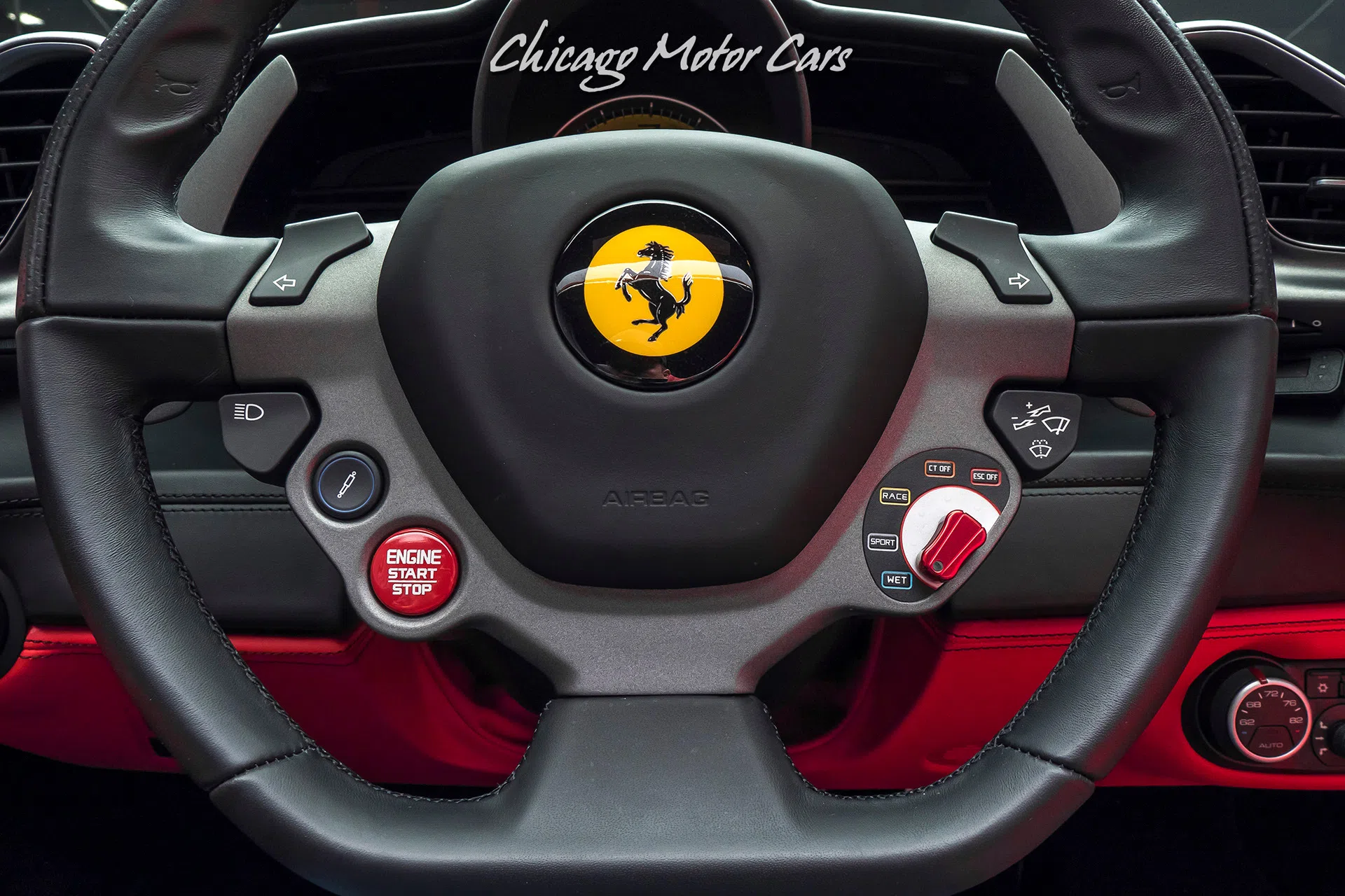 2018 Ferrari 488 Spider interior, Rosso Ferrari