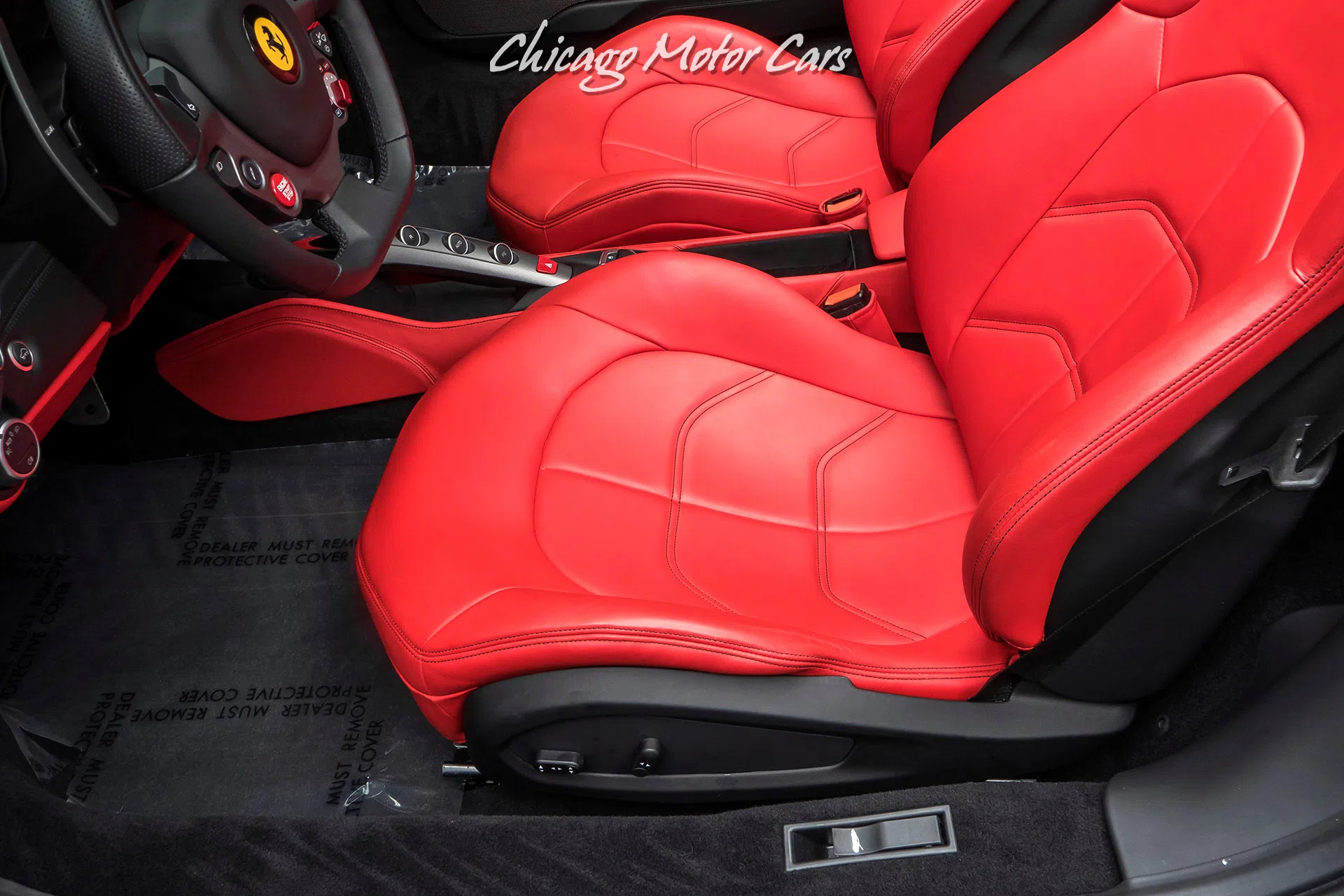 2018 Ferrari 488 Spider interior, seats, Rosso Ferrari