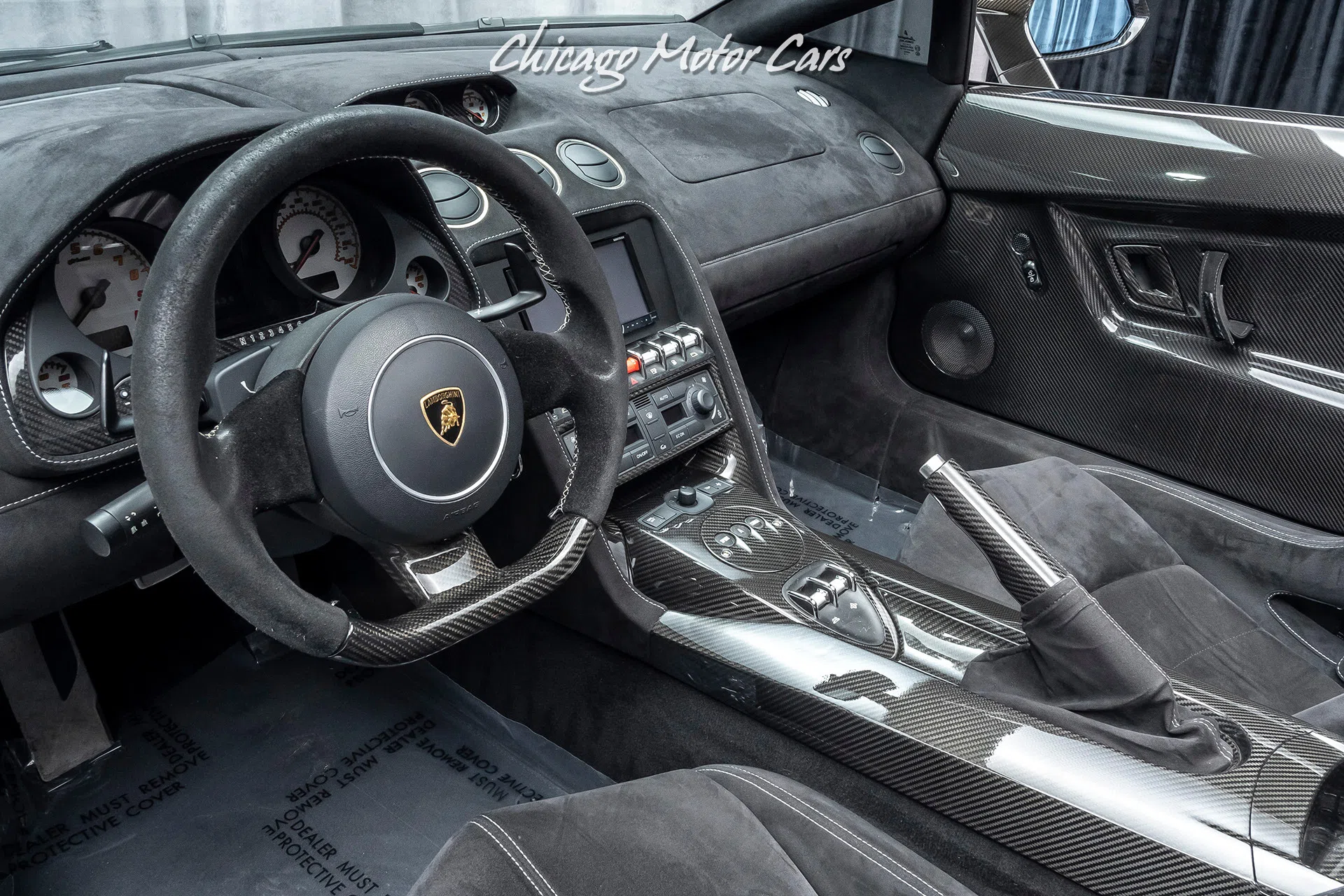 2011 Lamborghini Gallardo LP570-4 Performante Spyder interior, dashboard, Nero Perseus Black