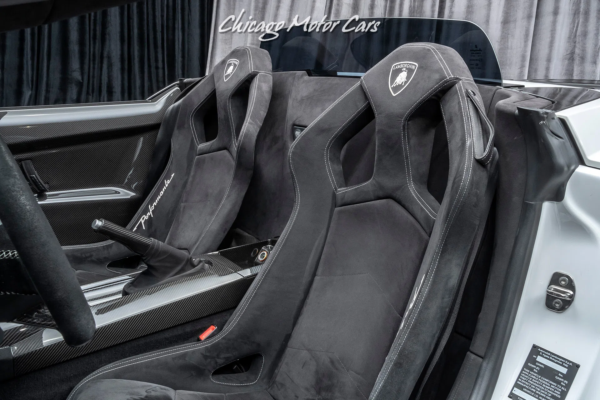 2011 Lamborghini Gallardo LP570-4 Performante Spyder interior, seats, Nero Perseus Black