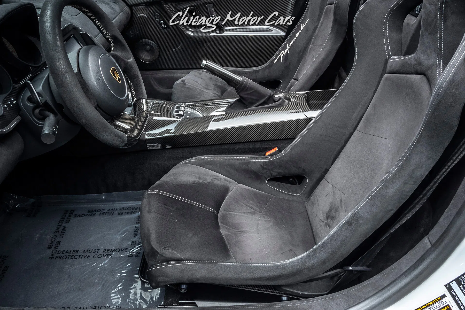 2011 Lamborghini Gallardo LP570-4 Performante Spyder interior, Nero Perseus Black