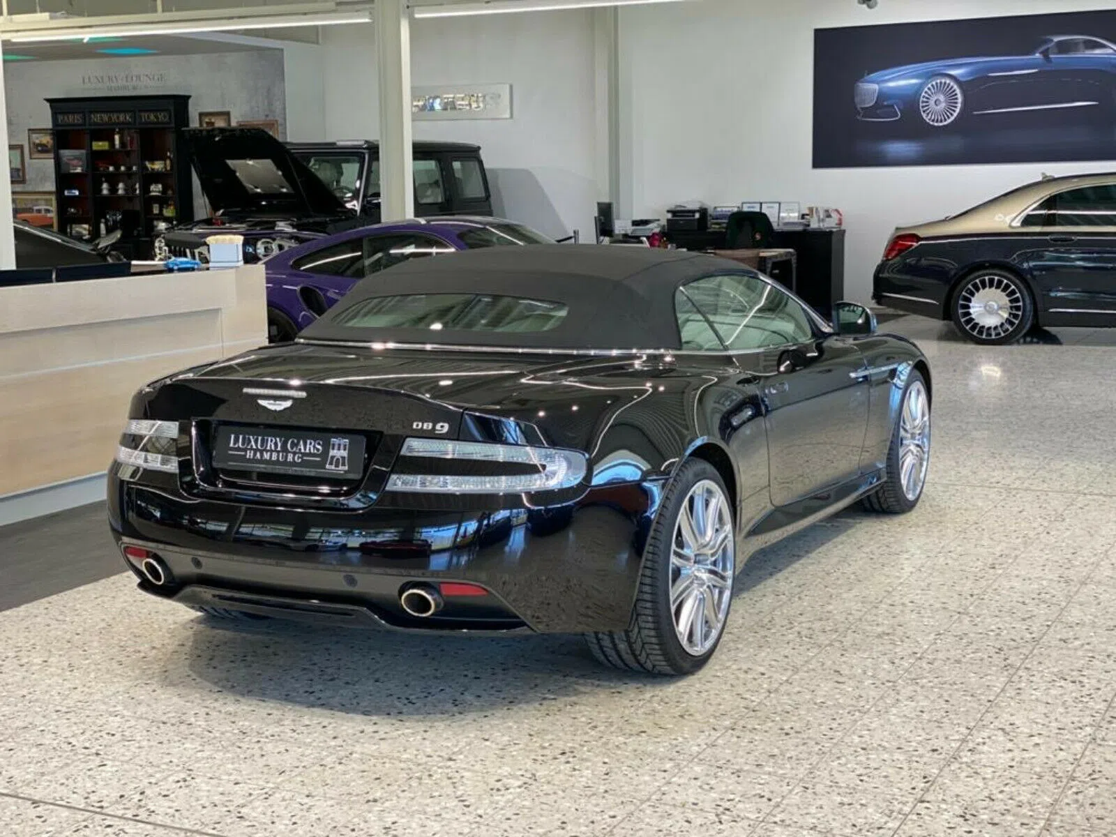 2015 Aston Martin DB9 Volante for sale, exterior, Onyx Black