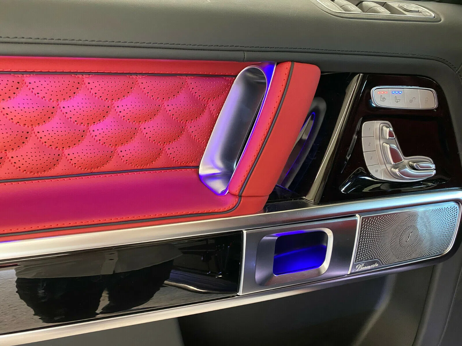 2020 BRABUS G 700 Widestar interior, door panel, Leather Black