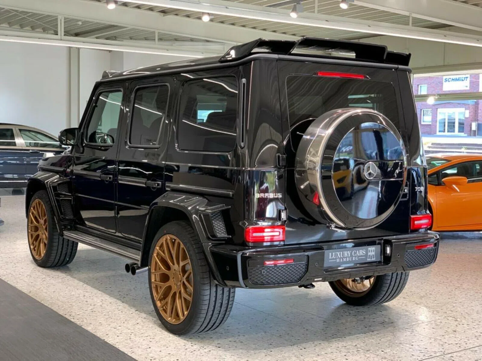 2020 BRABUS G 700 Widestar, rear three-quarter view, Black