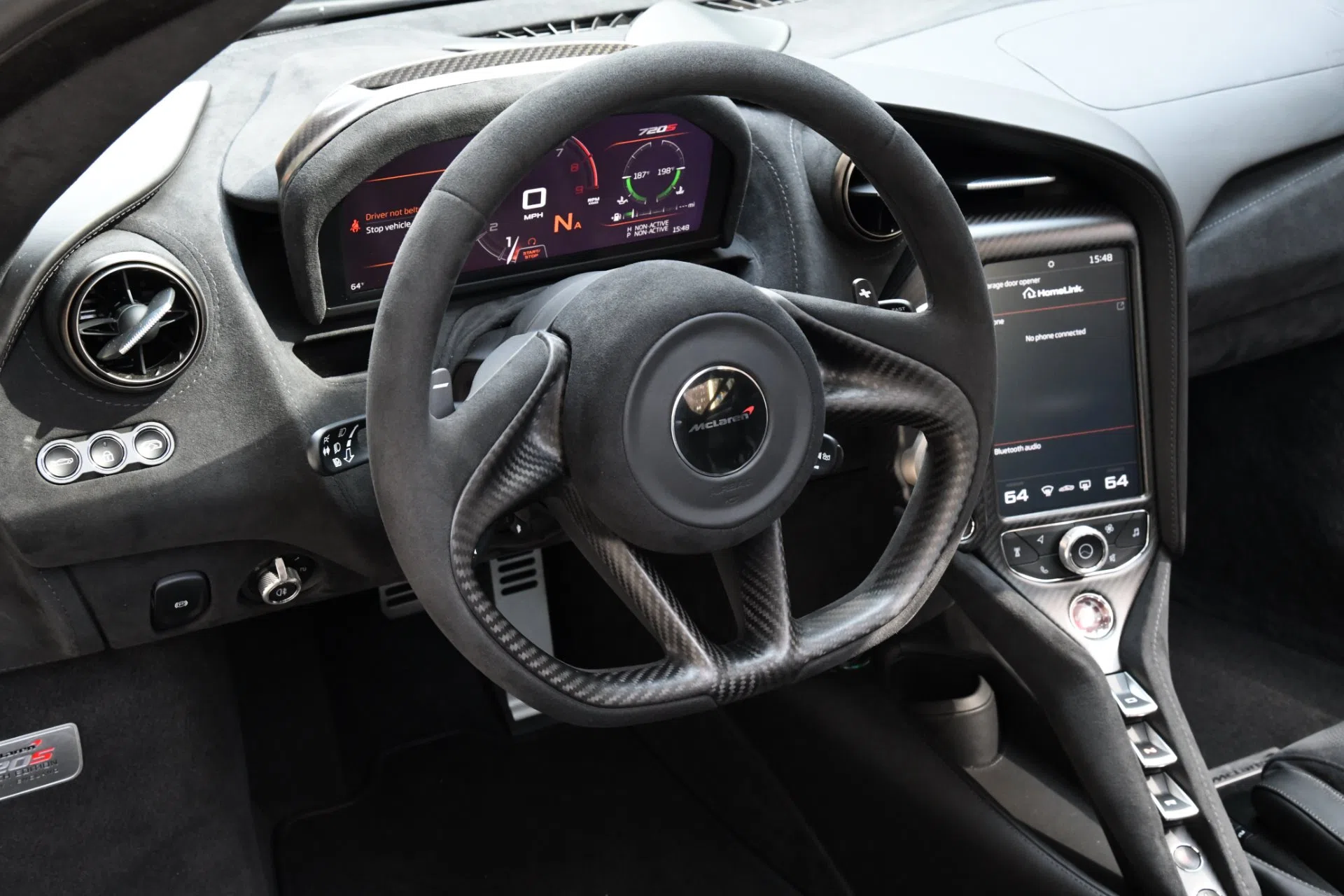 2018 McLaren 720S interior, Carbon Black
