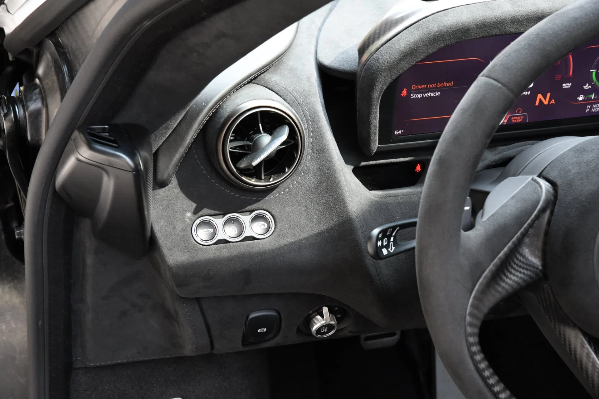 2018 McLaren 720S interior, Carbon Black