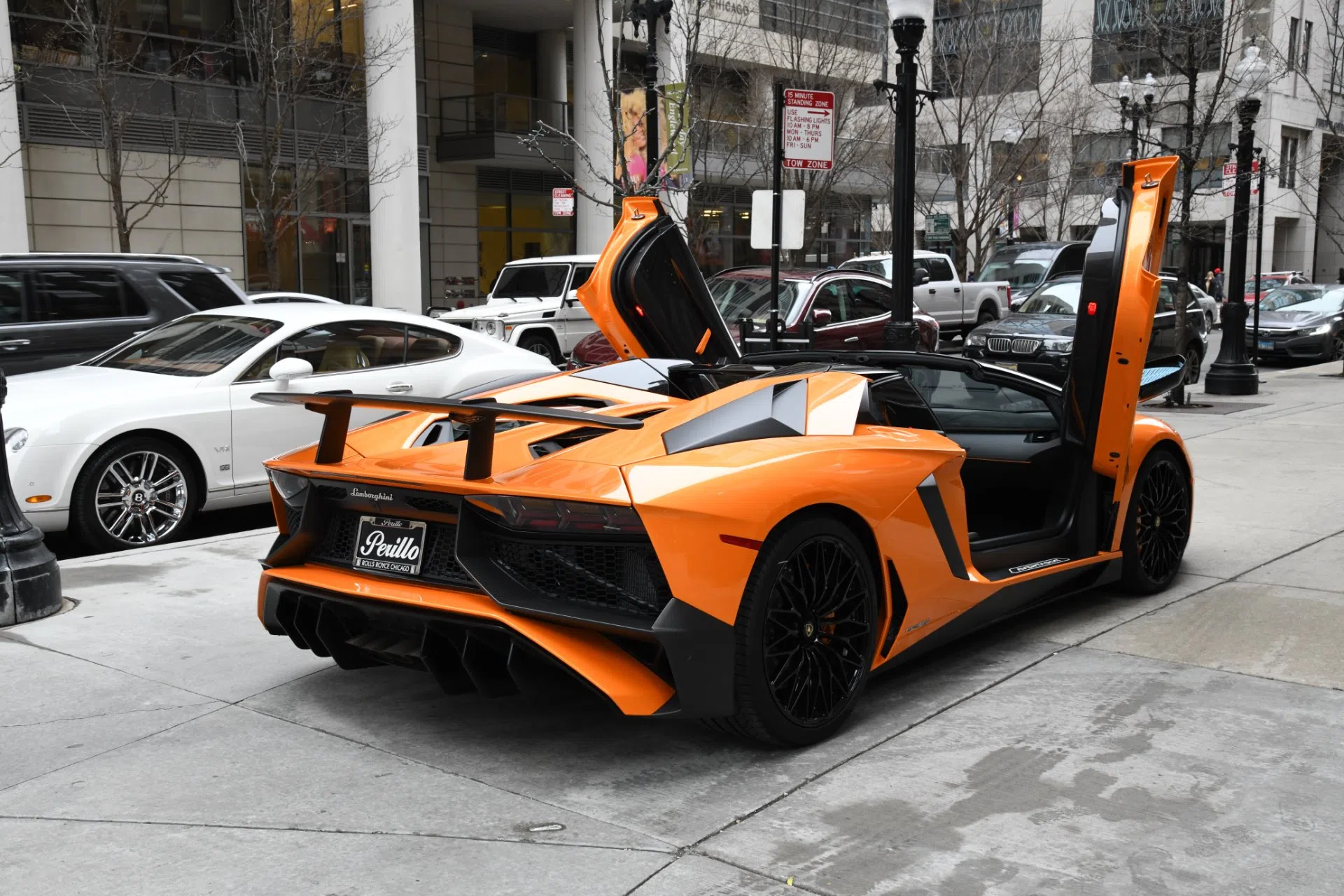 2017 Lamborghini Aventador Roadster LP 750-4 SV for sale, exterior, Arancio Atlas Pearl