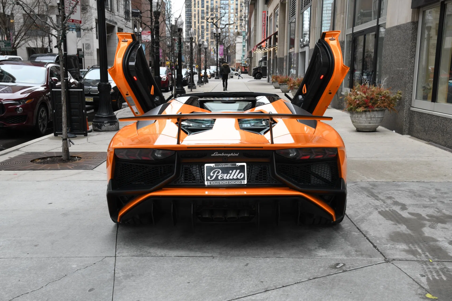 2017 Lamborghini Aventador Roadster LP 750-4 SV for sale, exterior, Arancio Atlas Pearl