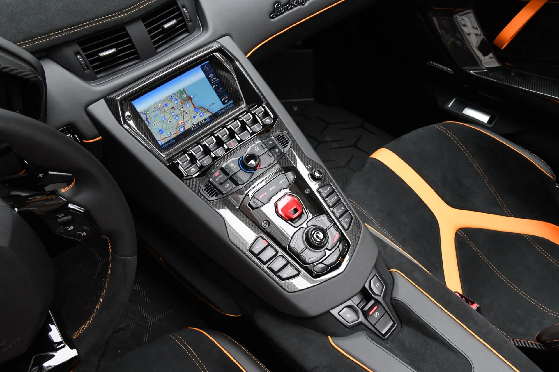 2017 Lamborghini Aventador Roadster LP 750-4 SV interior, NERO ADE