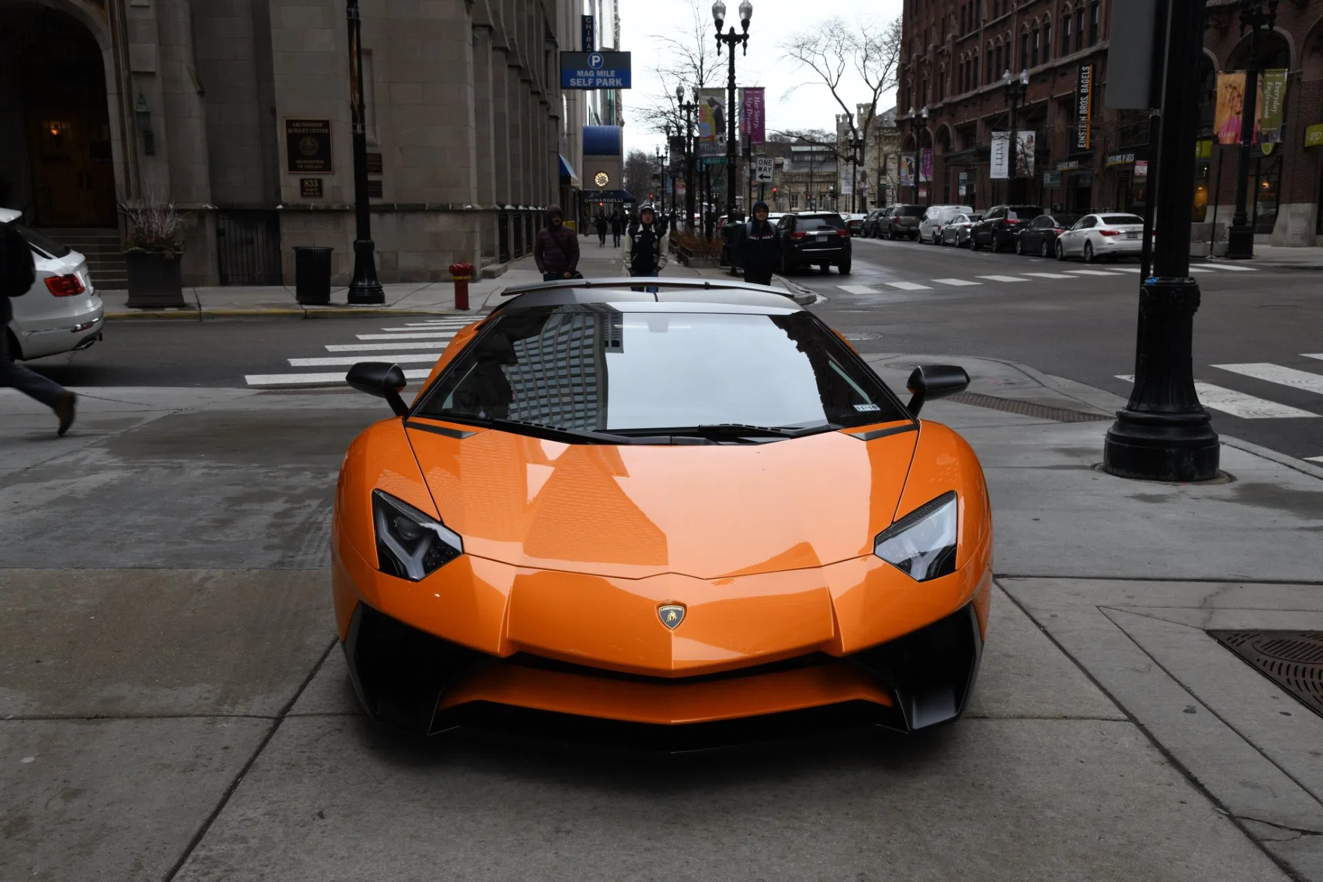 2017 Lamborghini Aventador Roadster LP 750-4 SV for sale, exterior, Arancio Atlas Pearl