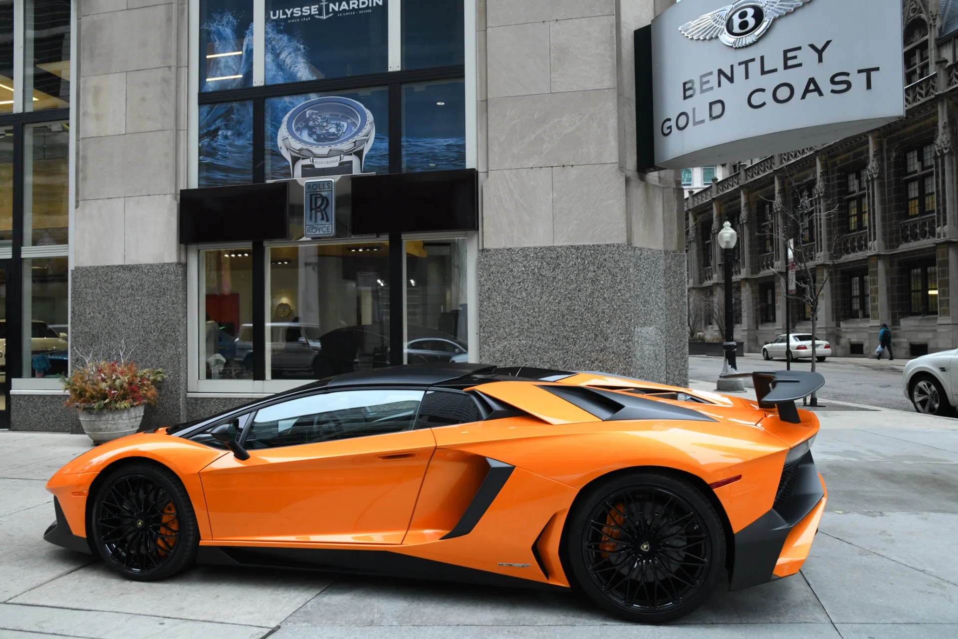 2017 Lamborghini Aventador Roadster LP 750-4 SV for sale, exterior, Arancio Atlas Pearl
