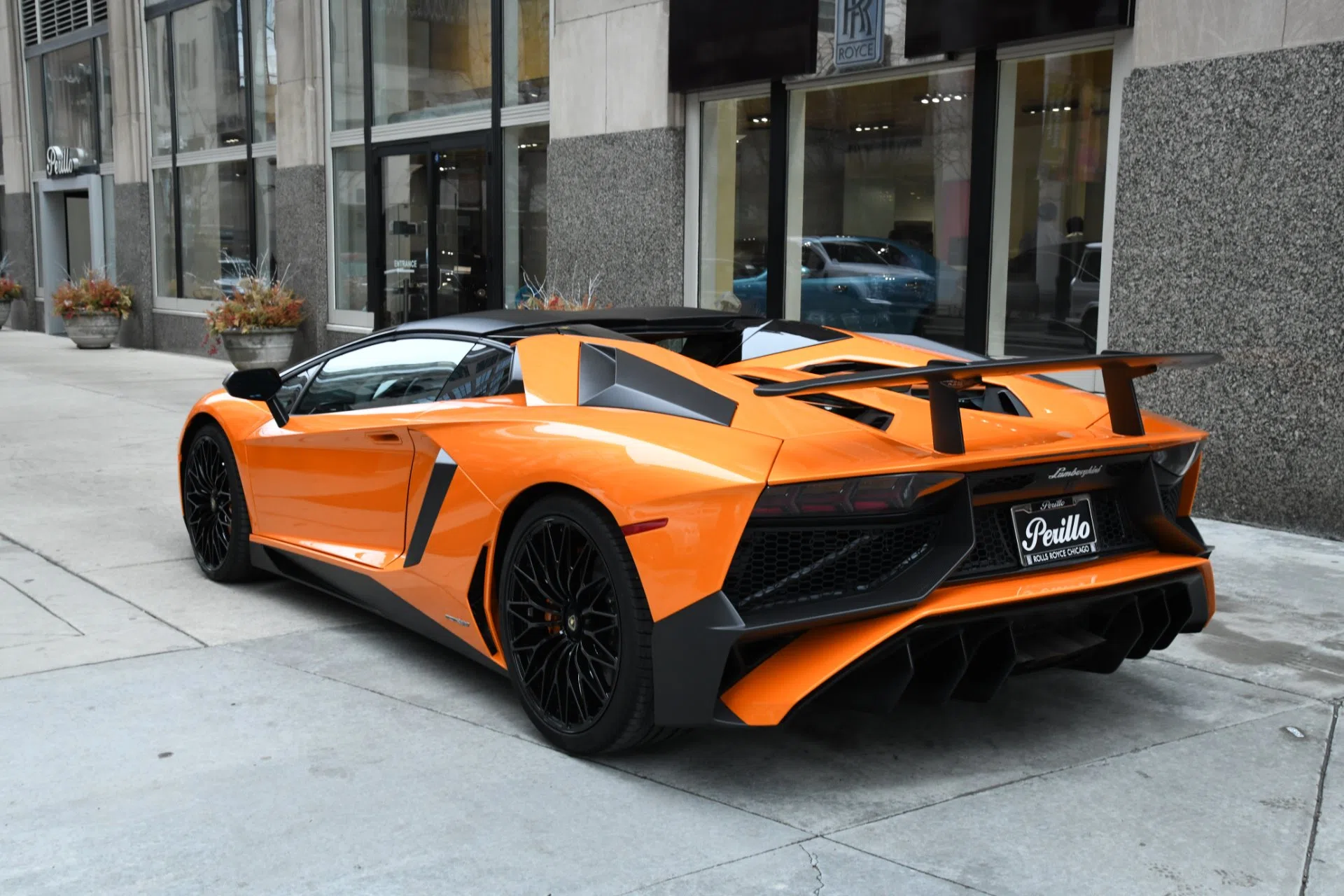 2017 Lamborghini Aventador Roadster LP 750-4 SV for sale, exterior, Arancio Atlas Pearl