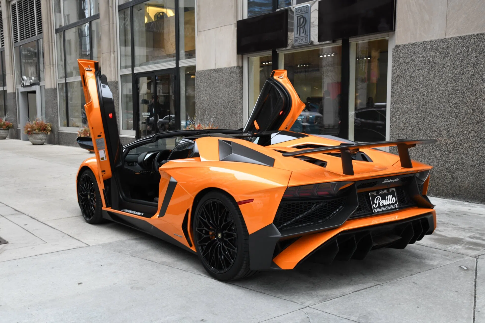 2017 Lamborghini Aventador Roadster LP 750-4 SV for sale, exterior, Arancio Atlas Pearl